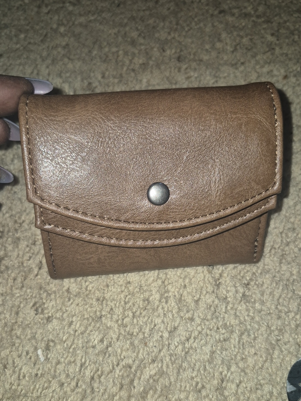Brown Men's trifold accordion wallet / card holder